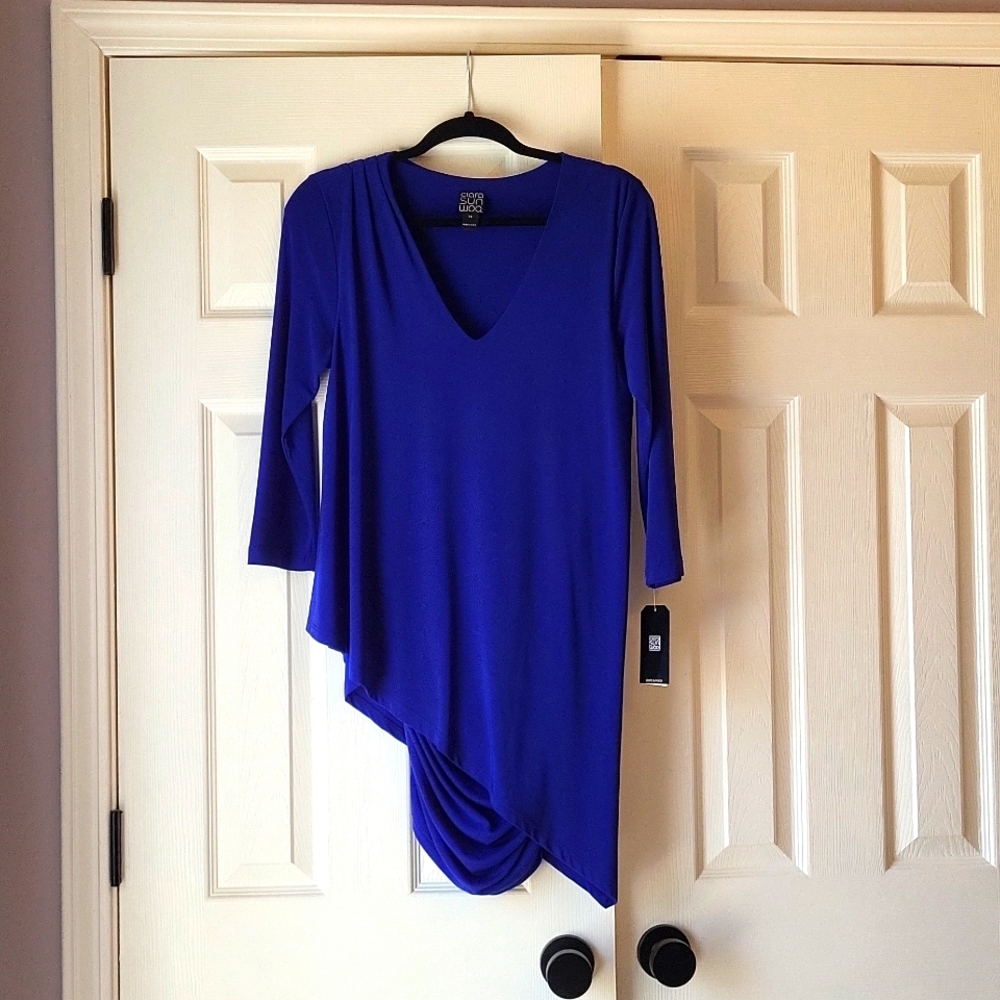 Clara Sunwoo V Neck Ruched Dress